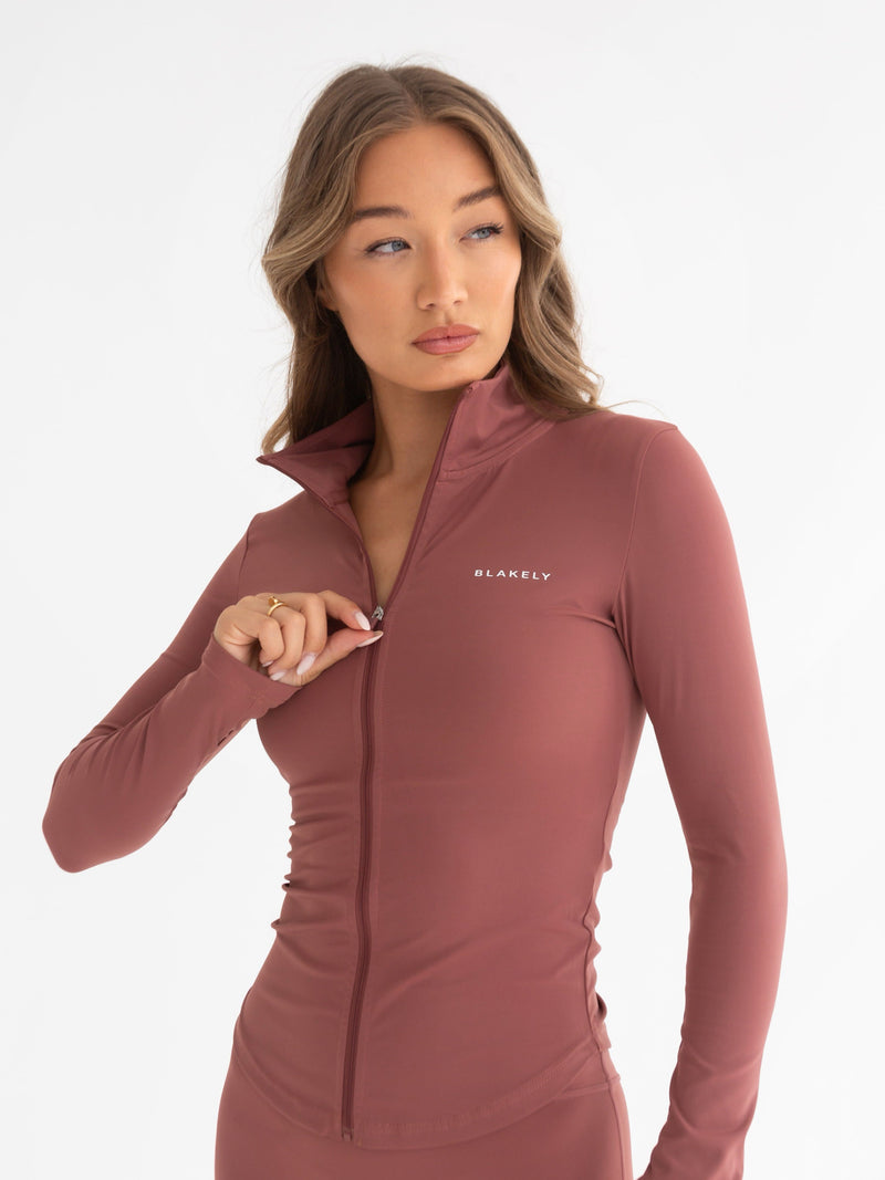 Studio Active Jacket - Burnt Mauve