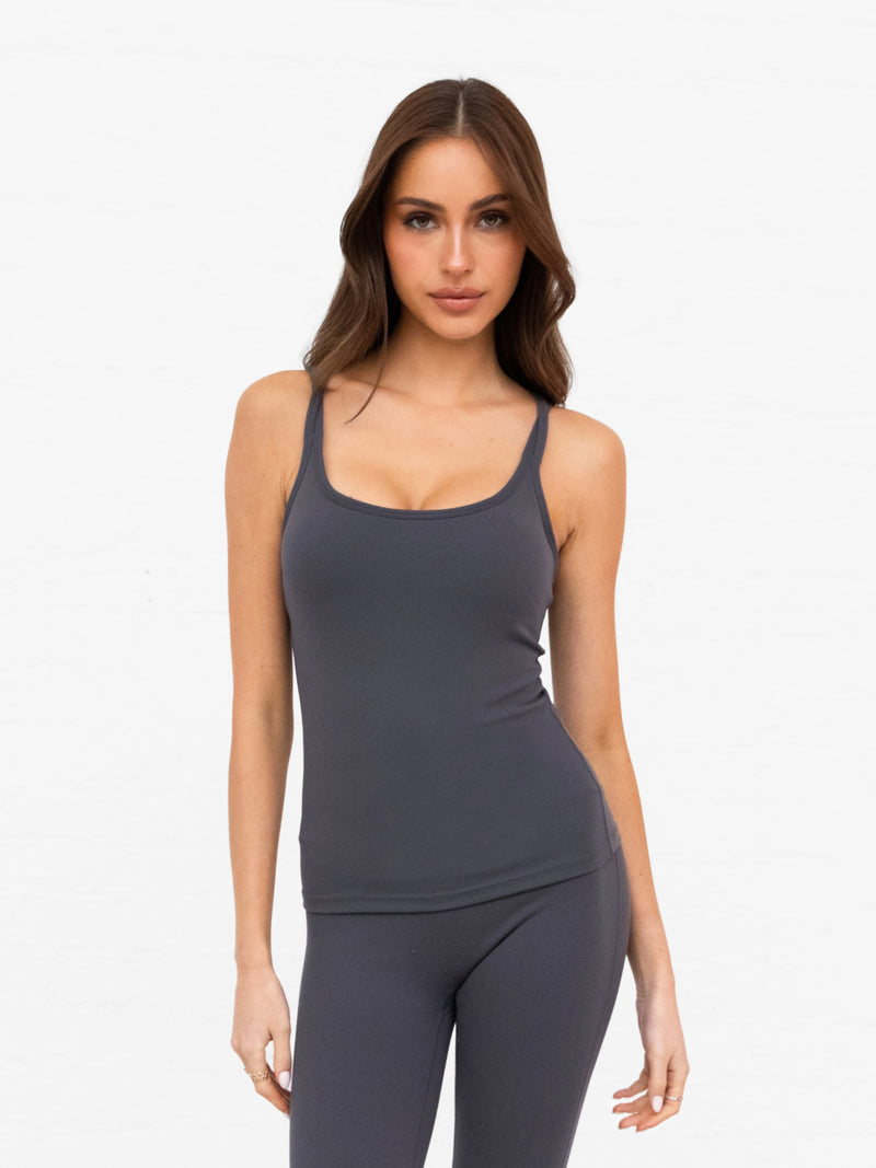 SculptForm Vest Top - Charcoal