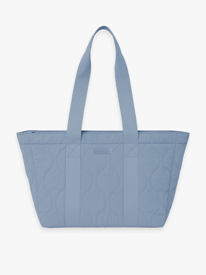 Quilted Tote Bag - Staubblau