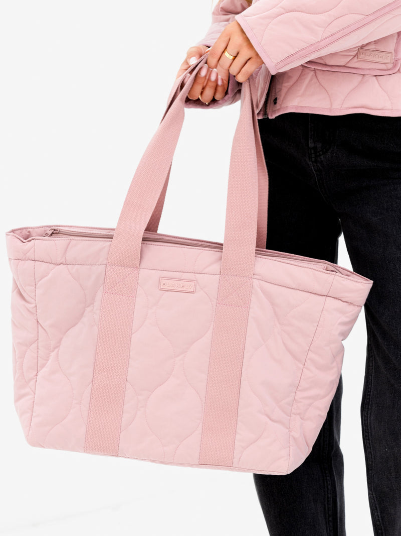 Quilted Tote Bag - Zartrosa