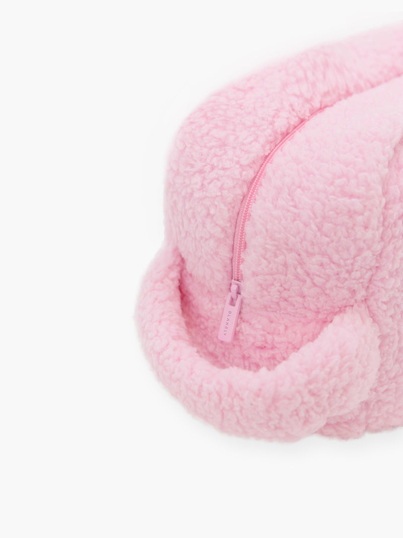 Rosie Fluffy Makeup Bag - Pale Pink