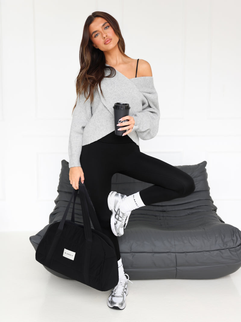 Blakely Quilted Duffle Bag - Black