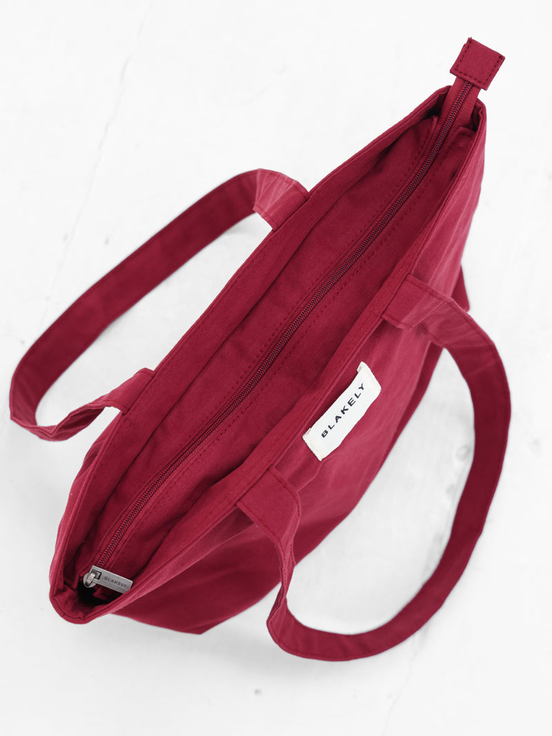 Blakely Mini Summer Tote Bag - Wine Red