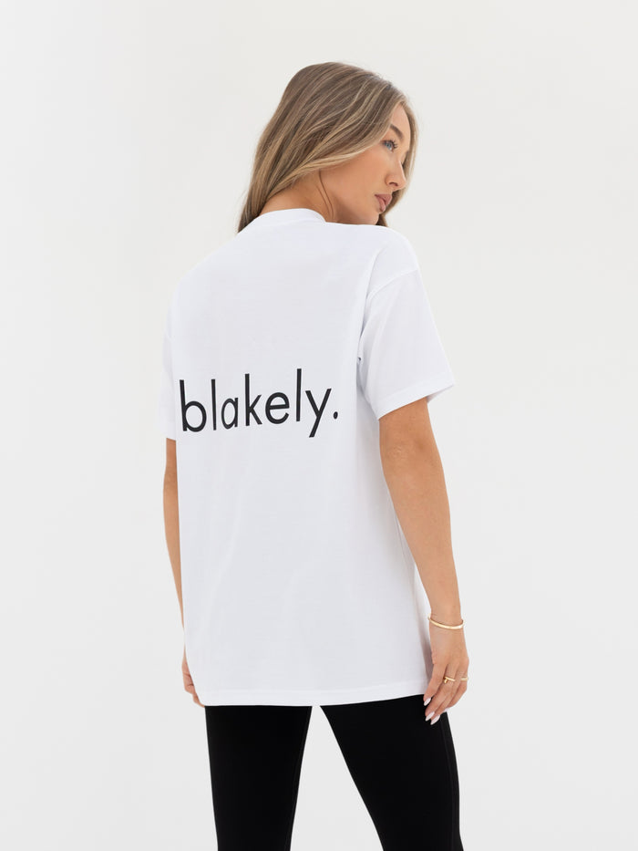 Thea Oversized T-Shirt - Weiß & Schwarz