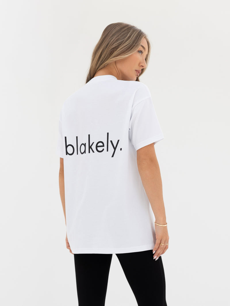 Thea Oversized T-Shirt - White & Black