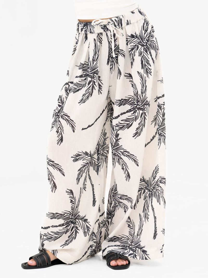 Pantalon à imprimé palmier Payton - Imprimé palmier