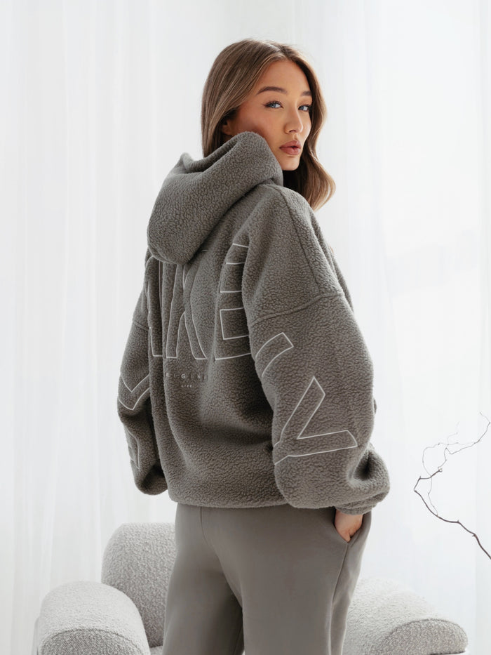 Borg Isabel Oversized Hoodie - Vert Safari