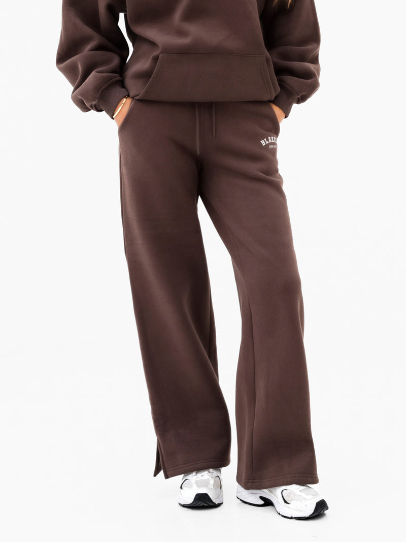 Heritage Wide Leg Sweatpants - Dark Chocolate