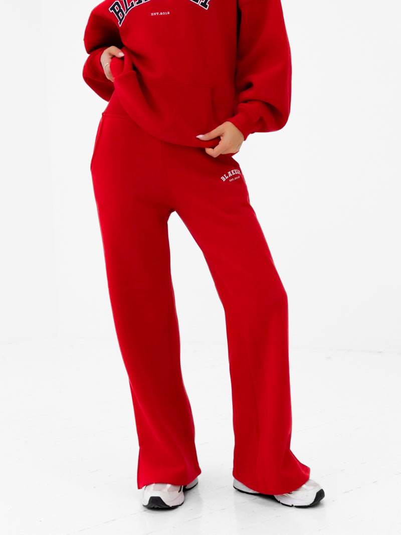 Heritage Wide Leg Sweatpants - Chilli Red