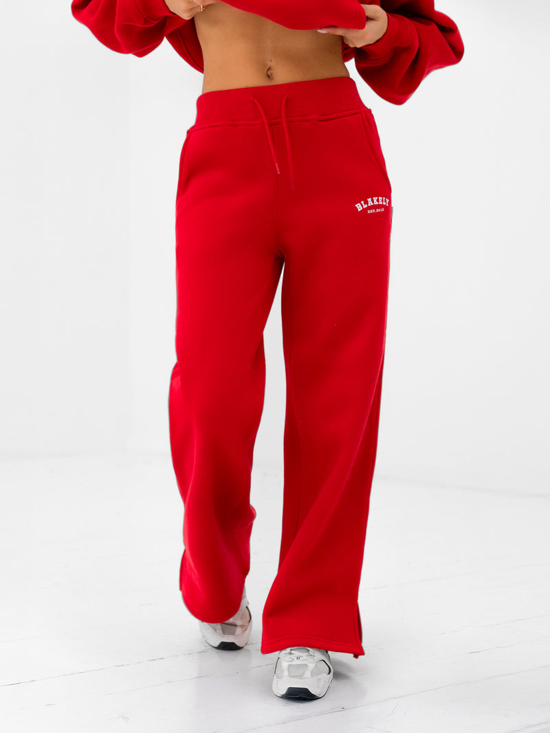 Heritage Wide Leg Sweatpants - Chilli Red