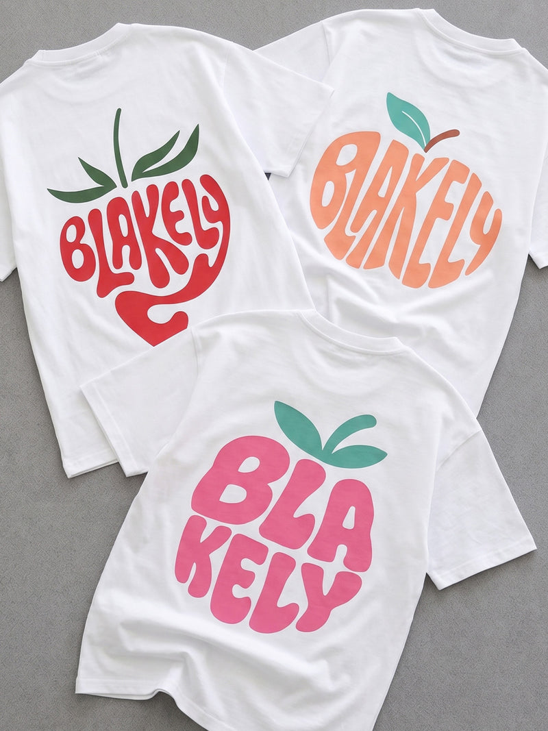 Strawberry Bubble Print Oversized T-Shirt - White