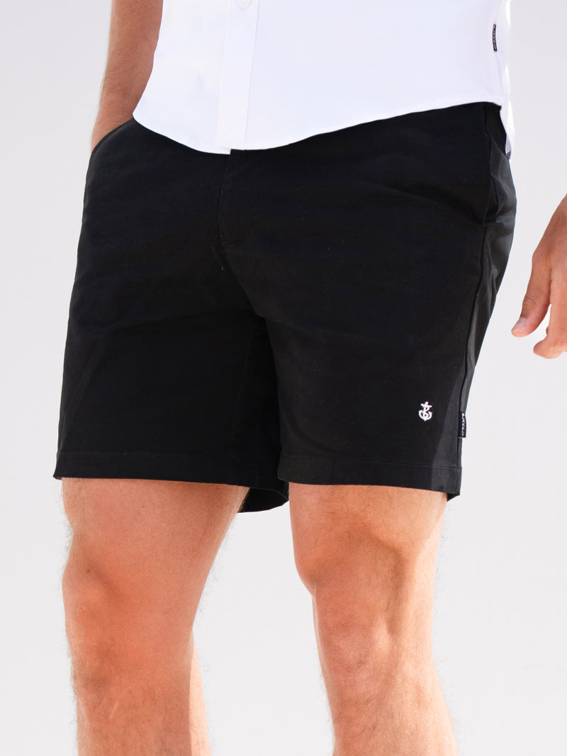 Stretch Chino Shorts - Schwarz