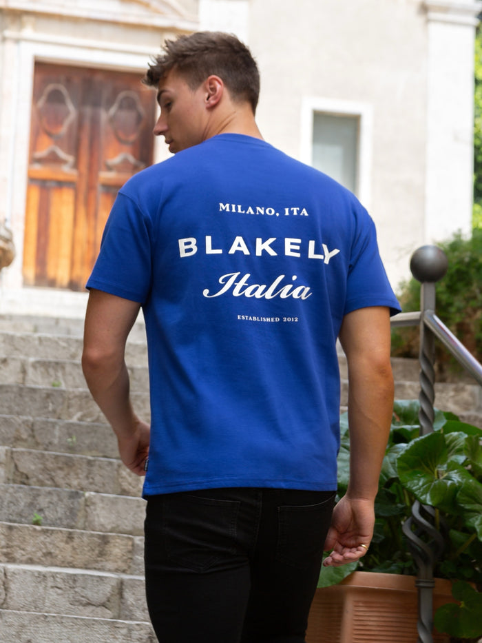Italia Relaxed T-Shirt - Cobalt Blue