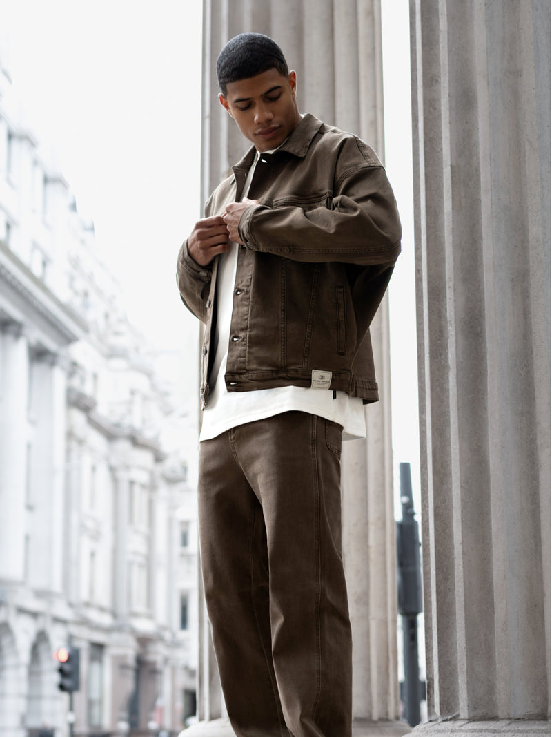 Blakely Denim Trucker Jacket - Braun