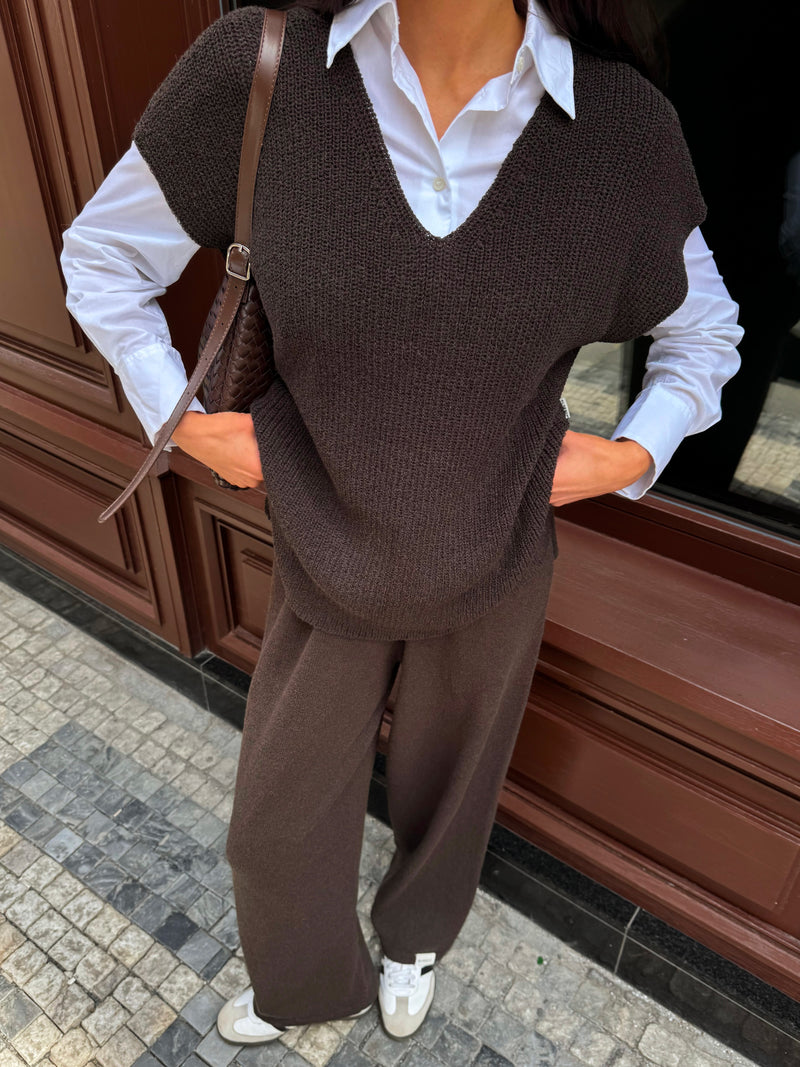 Mae Crochet Trousers - Braun