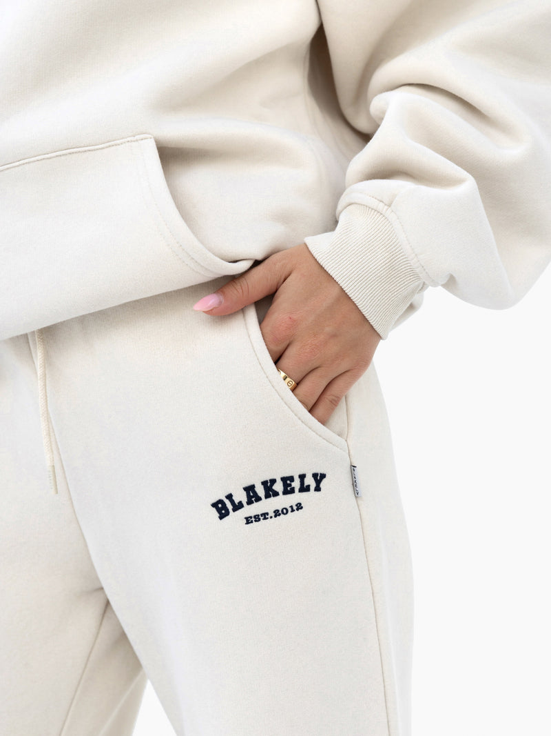 Heritage Wide Leg Sweatpants - Chalk