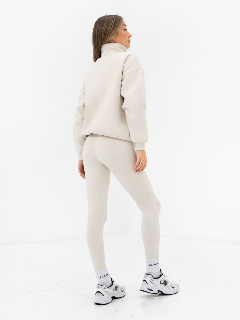 Heritage 1/4 Zip Jumper - Chalk