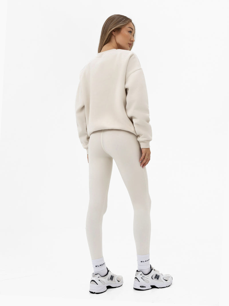 Varsity Oversized Jumper - Chalk