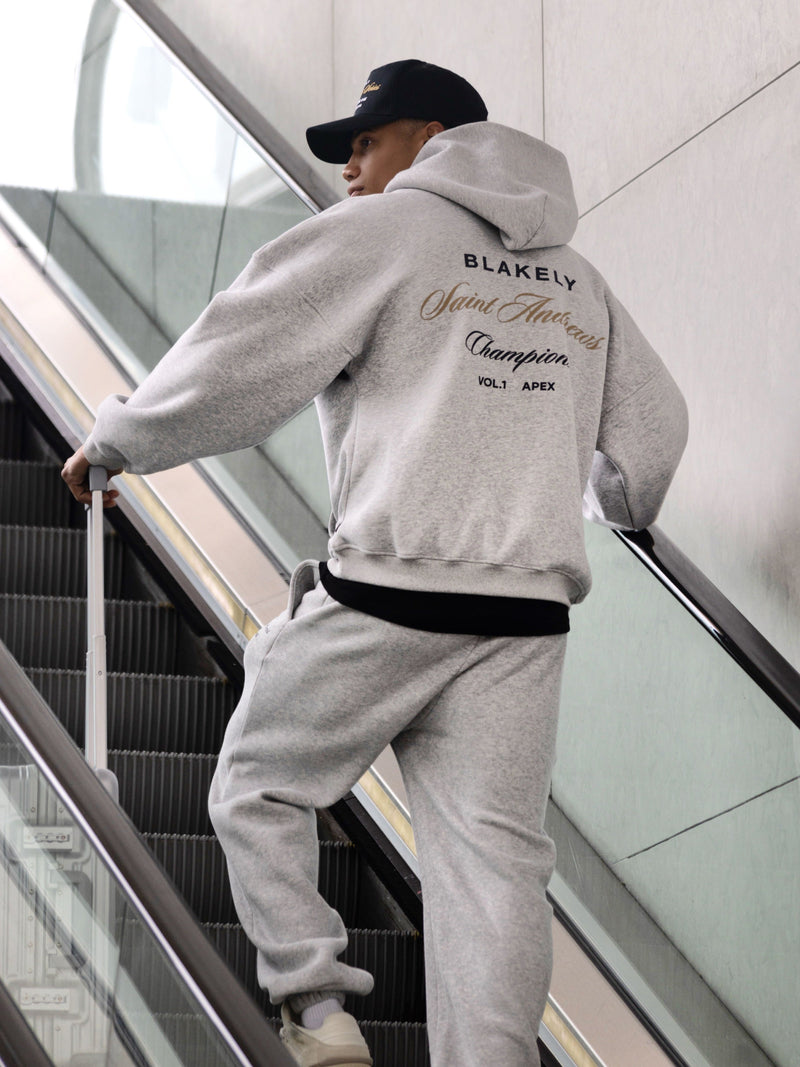 Champions Legacy Relaxed Hoodie - Marl Grey