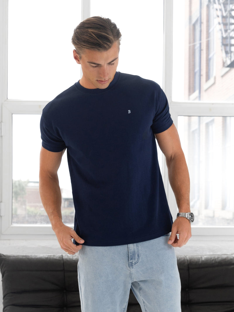 Conrad Relaxed Anchor T-Shirt - Vraie Marine