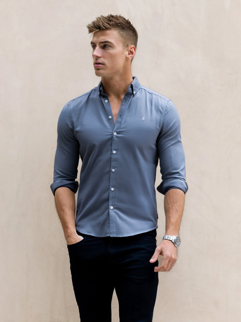 Conrad Long Sleeve Shirt - Stahlblau