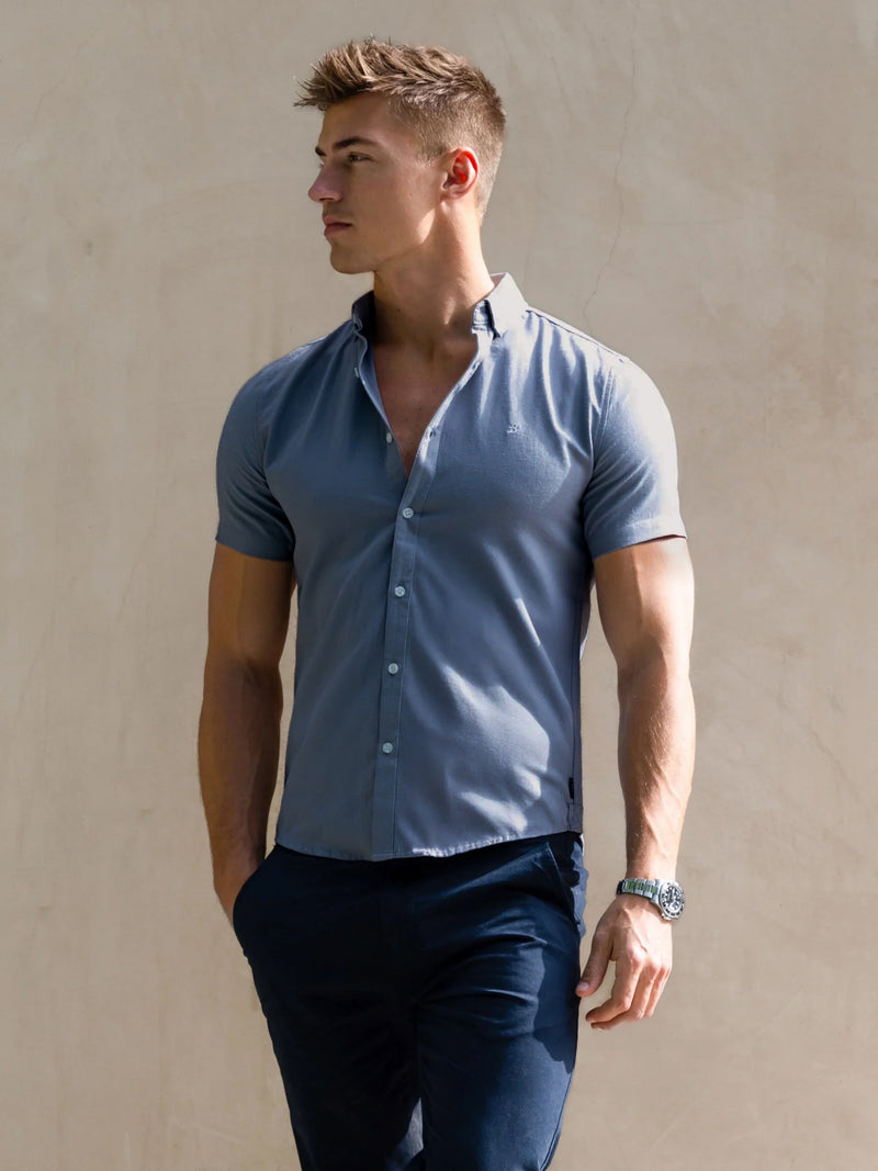 Conrad Short Sleeve Shirt - Stahlblau