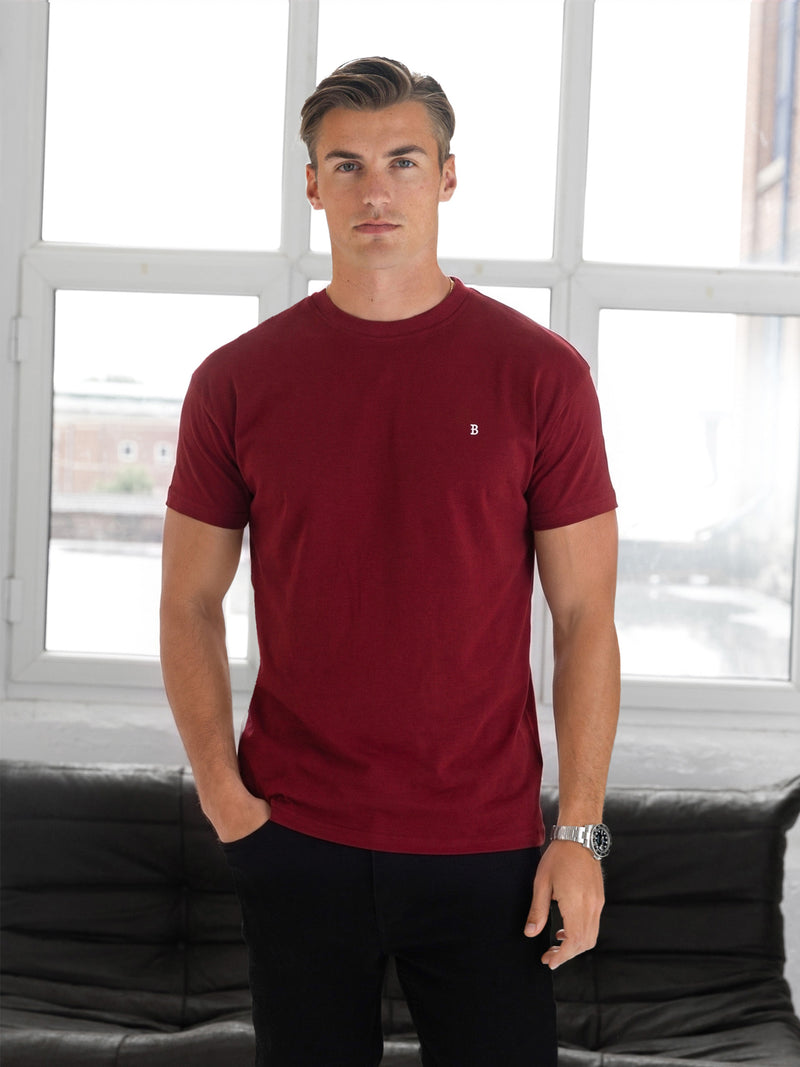 Conrad Relaxed Anchor T-Shirt - Bordeaux