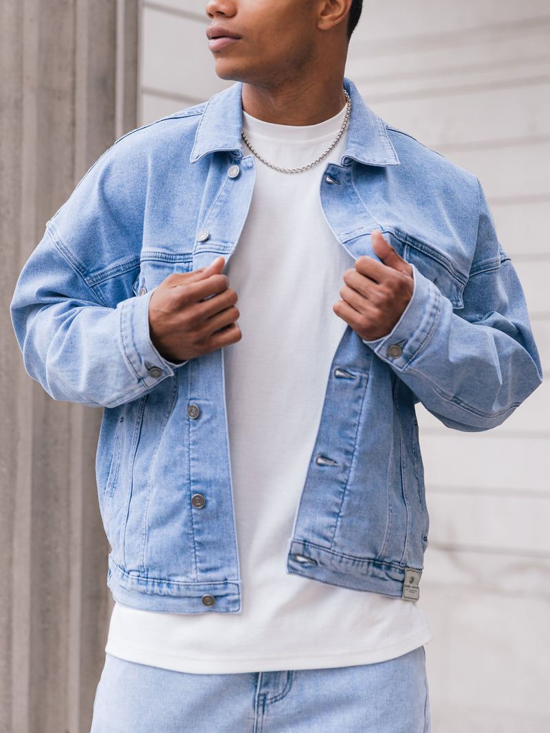 Blakely Denim Trucker Jacket - Washed Blue