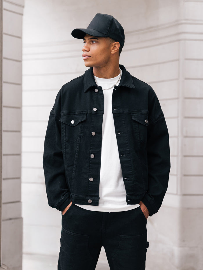 Blakely Denim Trucker Jacket - Black