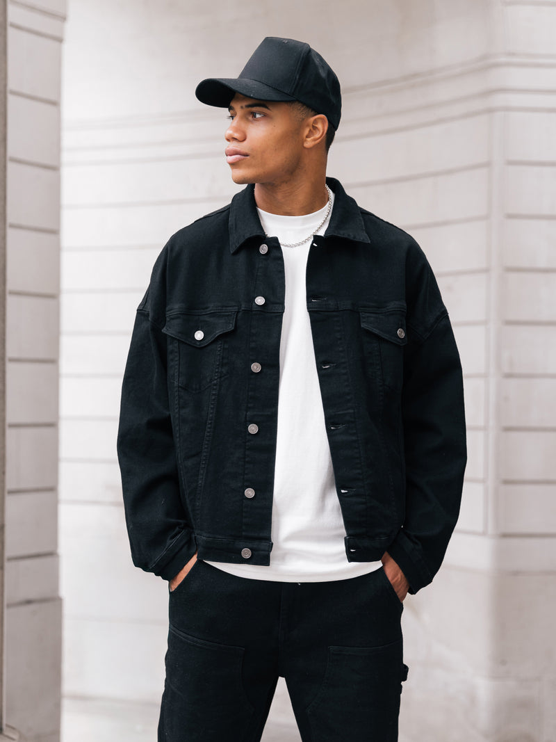 Blakely Denim Trucker Jacket - Black