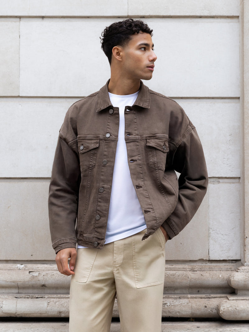 Blakely Denim Trucker Jacket - Brown