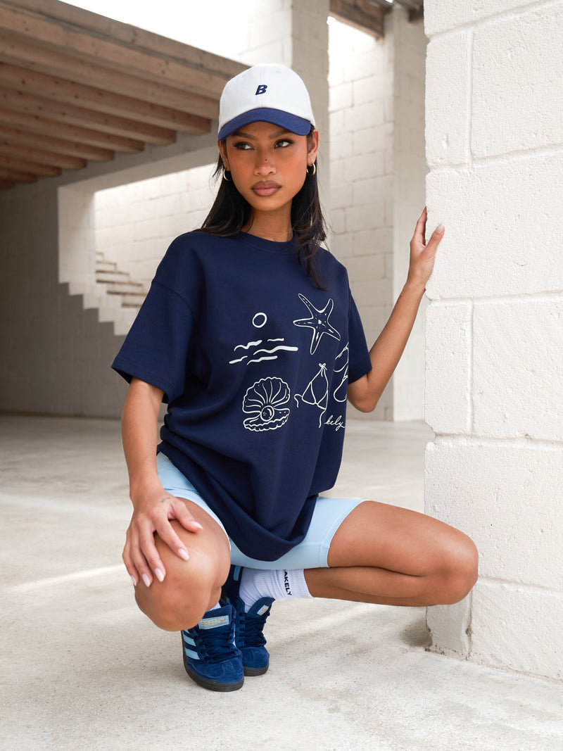 Mira Oversized T-Shirt - Dunkles Marineblau
