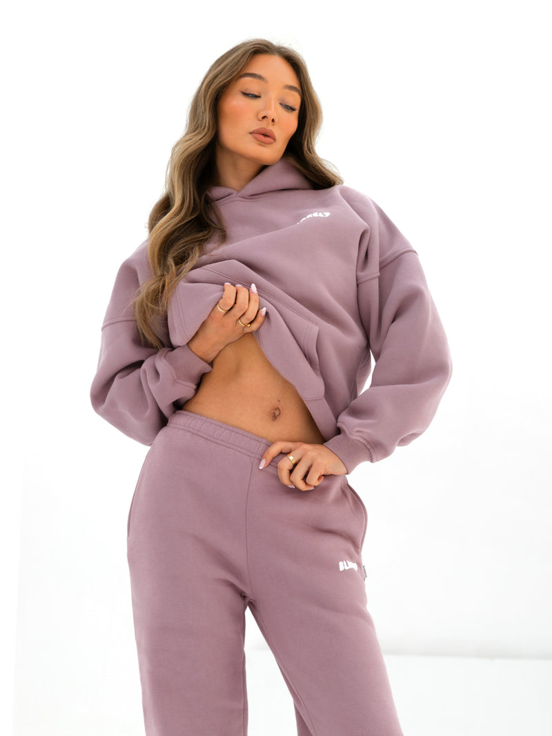 Cloud Print Oversized Hoodie - Altrosa