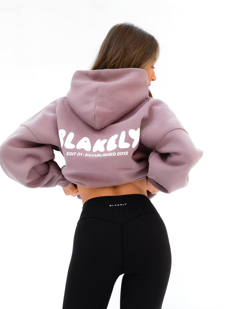 Cloud Print Oversized Hoodie - Altrosa