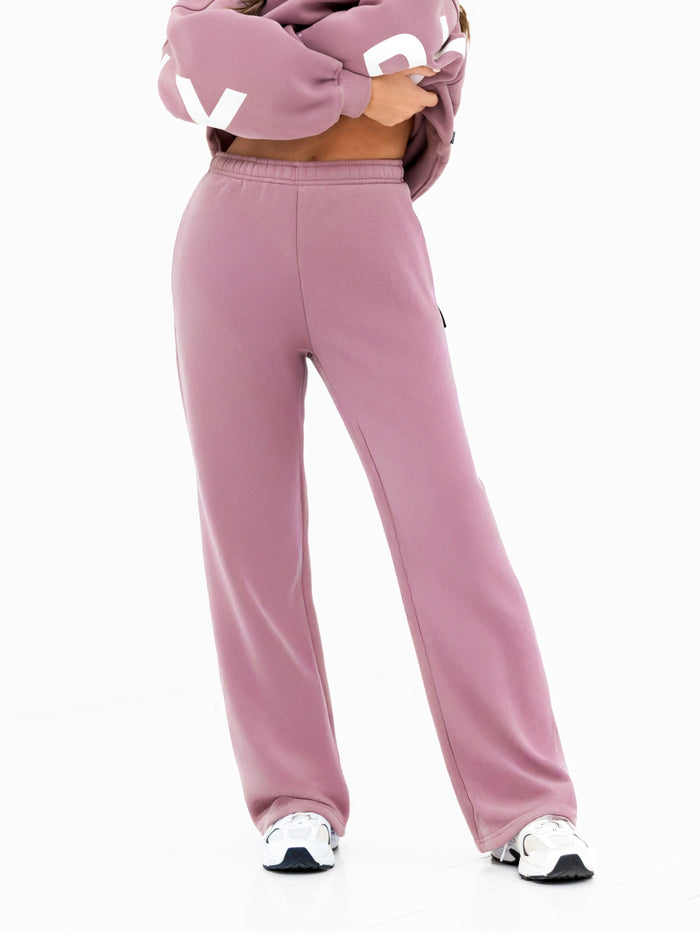 Isabel Wide Leg Sweatpants - Dusty Pink
