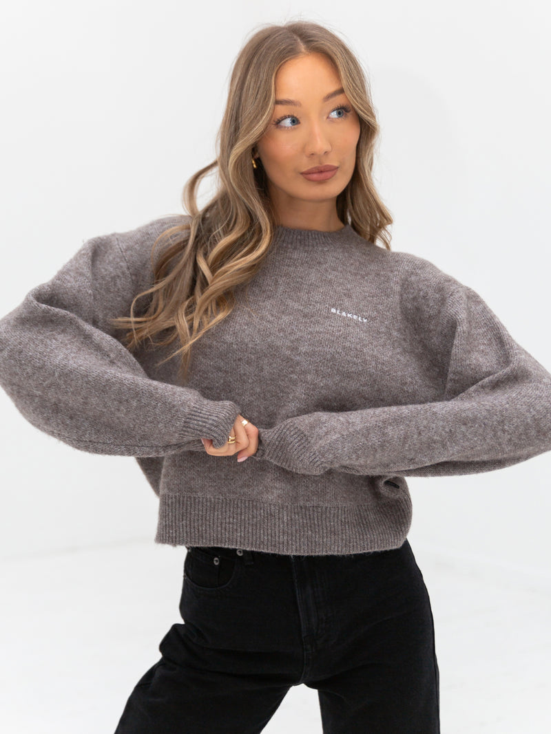 Elara Knitted Jumper - Brown