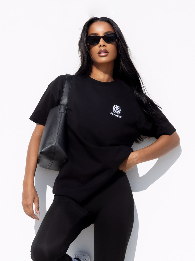 Iris Oversized T-Shirt - Schwarz