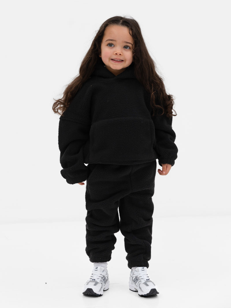 Mini Blakely Borg Hoodie - Schwarz