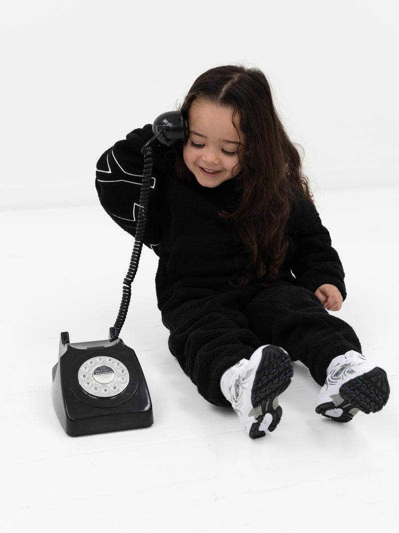 Mini Blakely Borg Hoodie - Schwarz