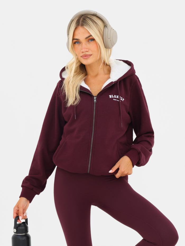 Heritage Full Zip Hoodie - Cerise noire
