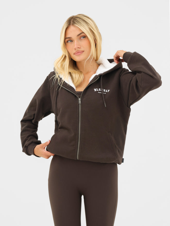 Heritage Full Zip Hoodie - Chocolate Brown