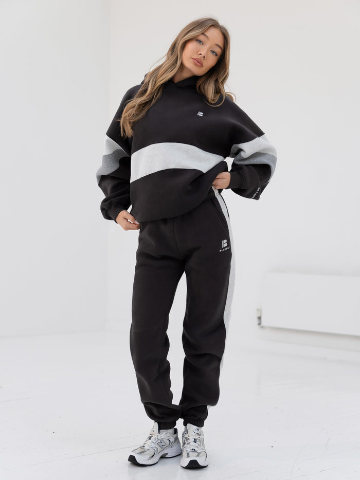 Panel Hoodie & Sweatpants Set - Graphite