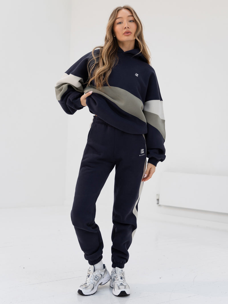 Panel Hoodie & Sweatpants Set - True Navy