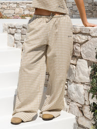 Lottie Gingham Trousers - Bräunen
