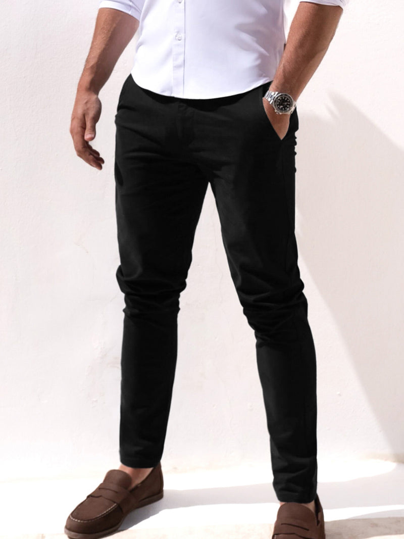 Stretch Chinos - Schwarz