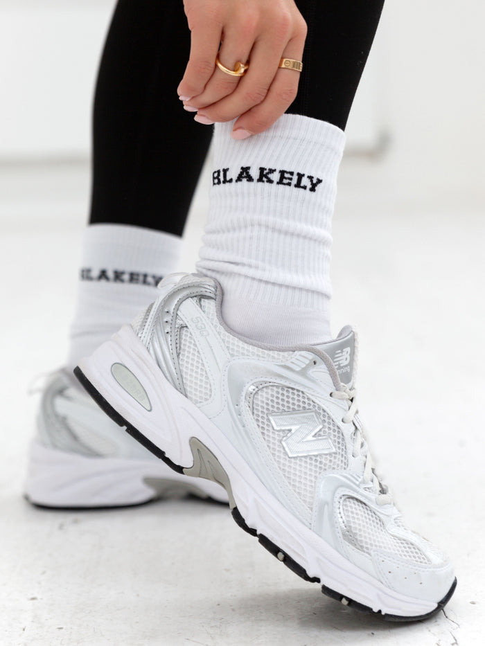 Varsity Socks - White