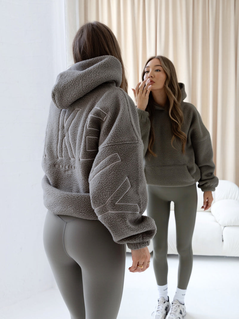 Borg Isabel Oversized Hoodie - Vert Safari