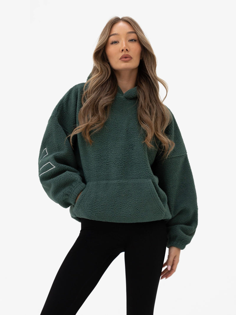 Borg Isabel Oversized Hoodie - Grün