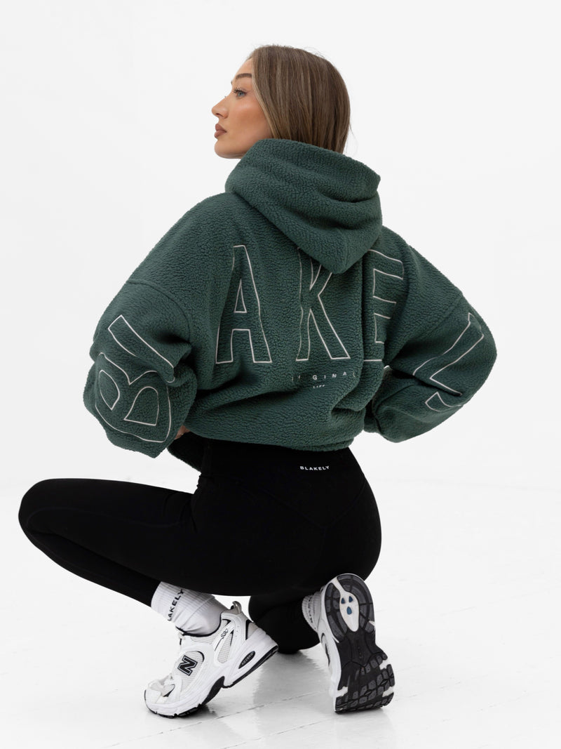 Borg Isabel Oversized Hoodie - Grün