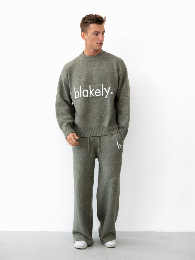 Alfie Relaxed Knitted Jumper - Safarigrün